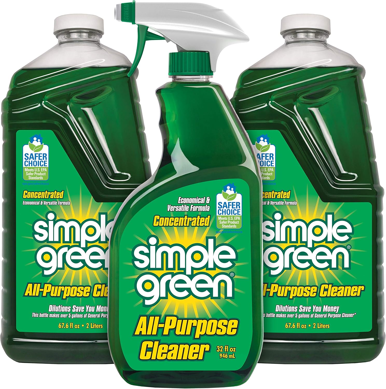 Simple Green All-Purpose Cleaner Spray and Refill, Green, 3 Piece Set, Original, 1 Count