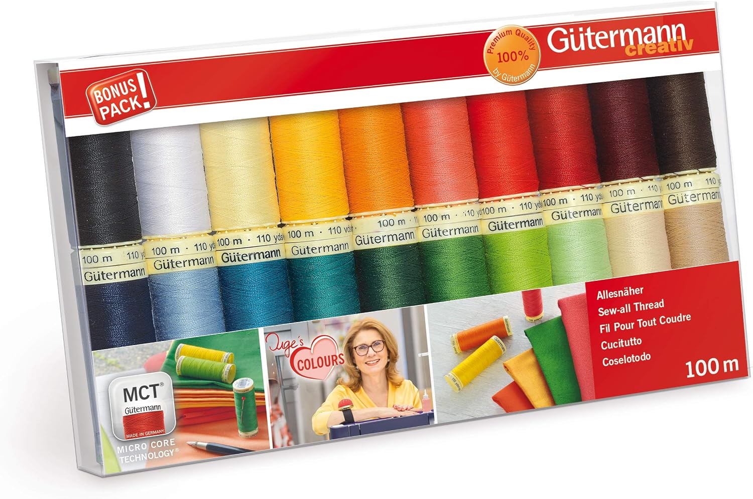 Gütermann creativ Sewing thread set with 20 spools Sew-all thread 100 m in Inge’s Favourite Colours