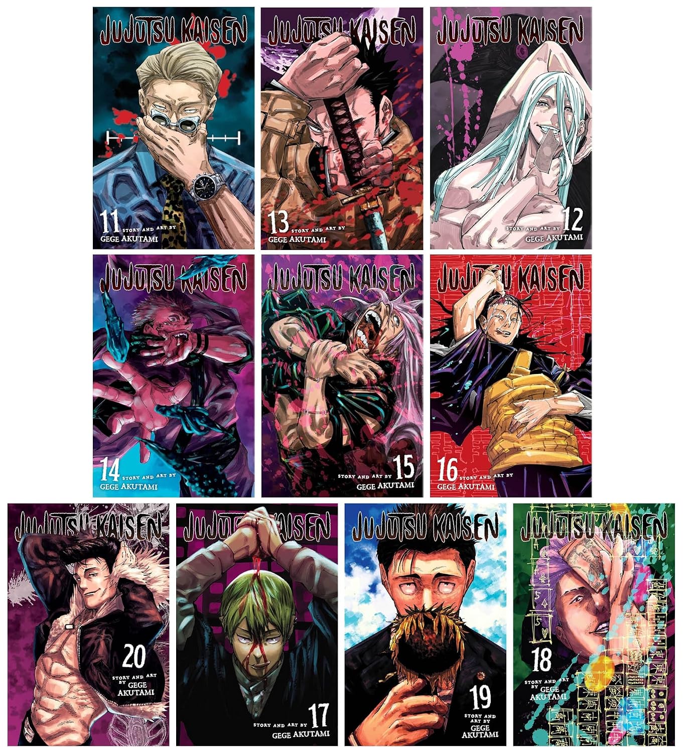 Jujutsu Kaisen Series 10 Books Collection Manga Set (Vol. 11-20)