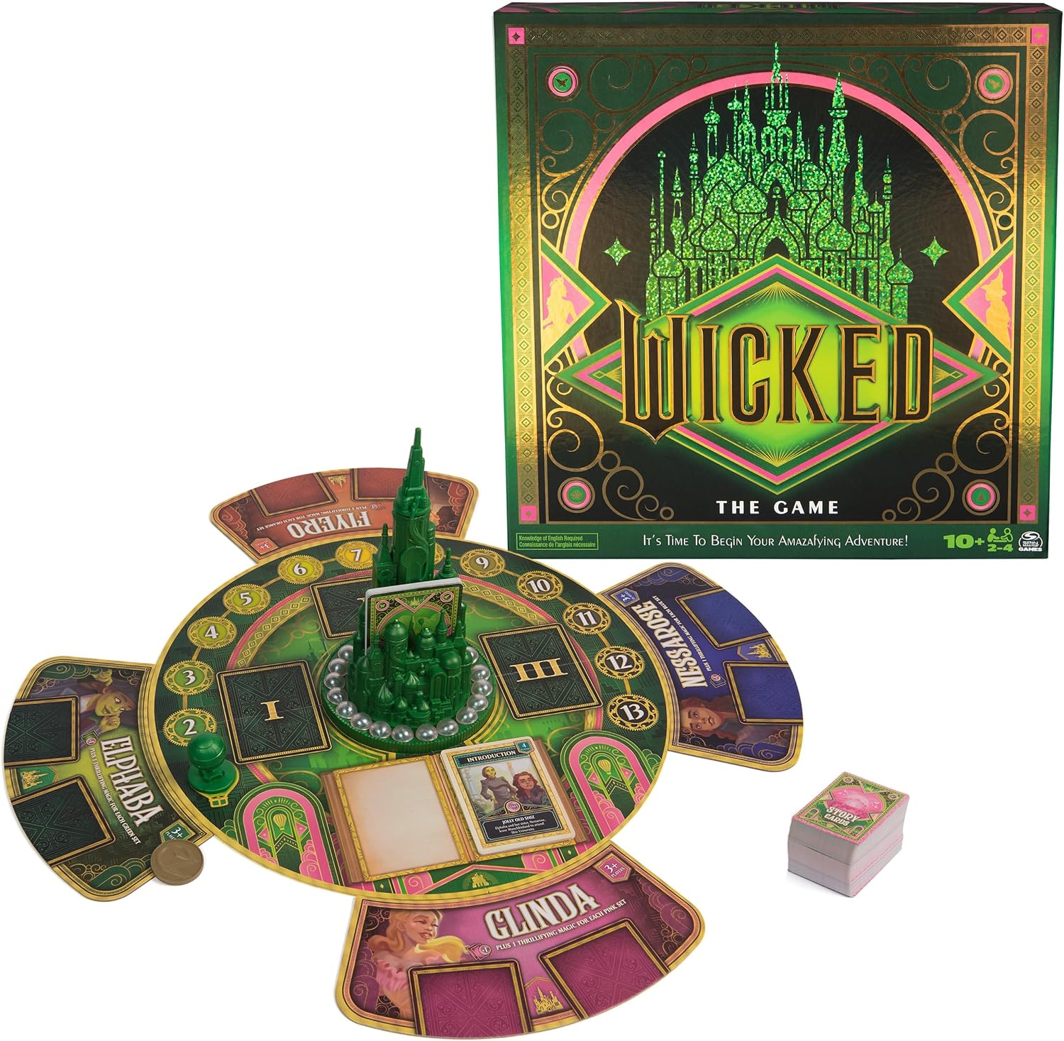 Spin Master Games, Wicked: The Game, an Original Concept Based on The New Movie Wicked, Begin Your Amazafying Adventure with Glinda & Elphaba, for Fans of Musicals, 2-4 Players, for Ages 10 & Up