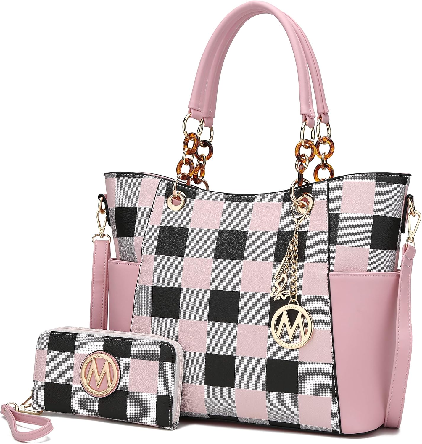 MKF Collection Tote Bag for Women, Handbag Set with Wallet-Top-Handle- Vegan Leather Purse