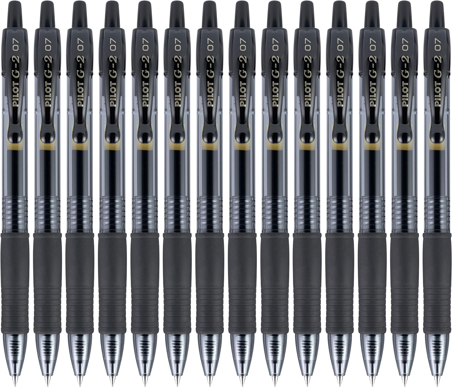 Pilot G2 Premium Gel Roller Pens 0.7, Fine Point Smooth Writing Pens Black, Pack of 14