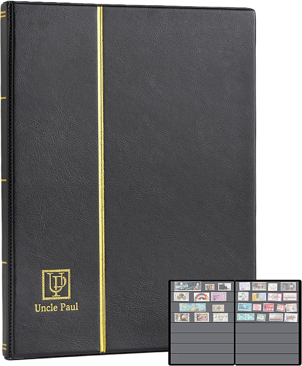 160 Pocket Stamp Album Collection 10 Sheets Double-Sided 8 Pockets/Page
