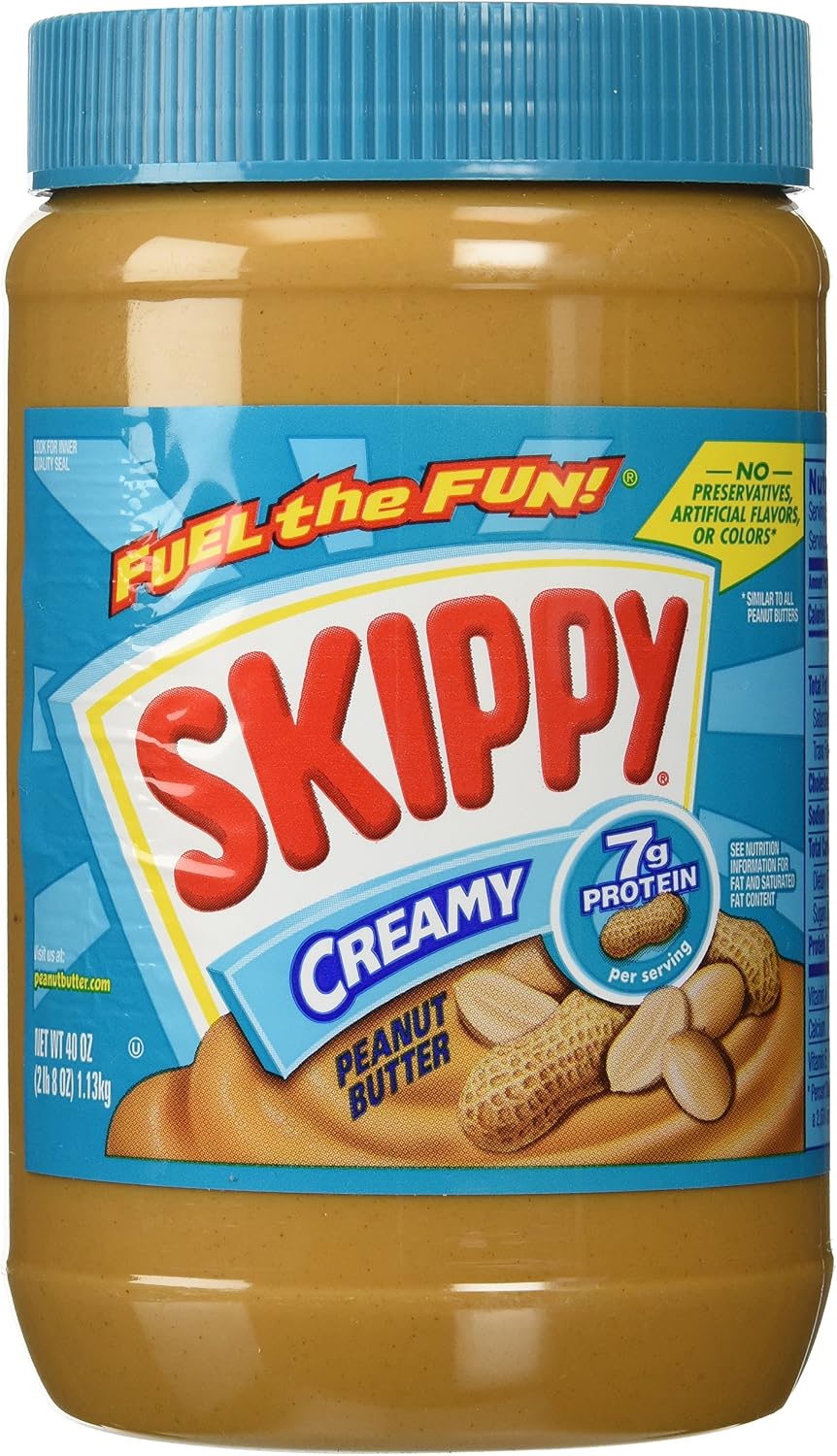 Skippy Smooth Creamy Peanut Butter Large 40oz 1.13kg