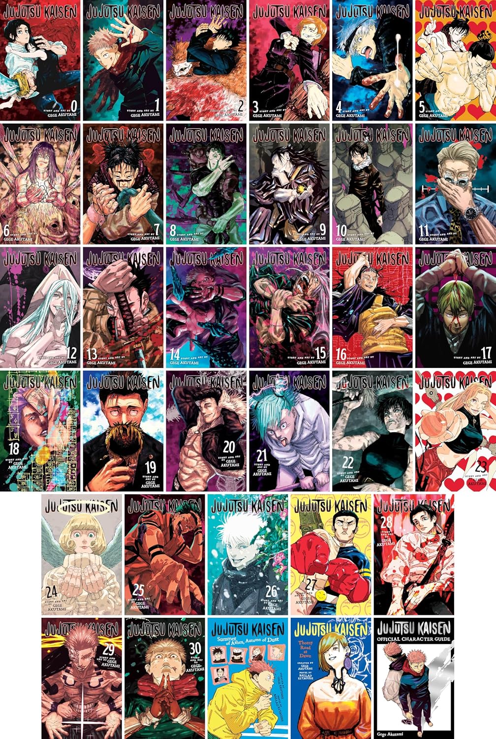 Jujutsu Kaisen Complete Collection Manga Series Set (34 Books)