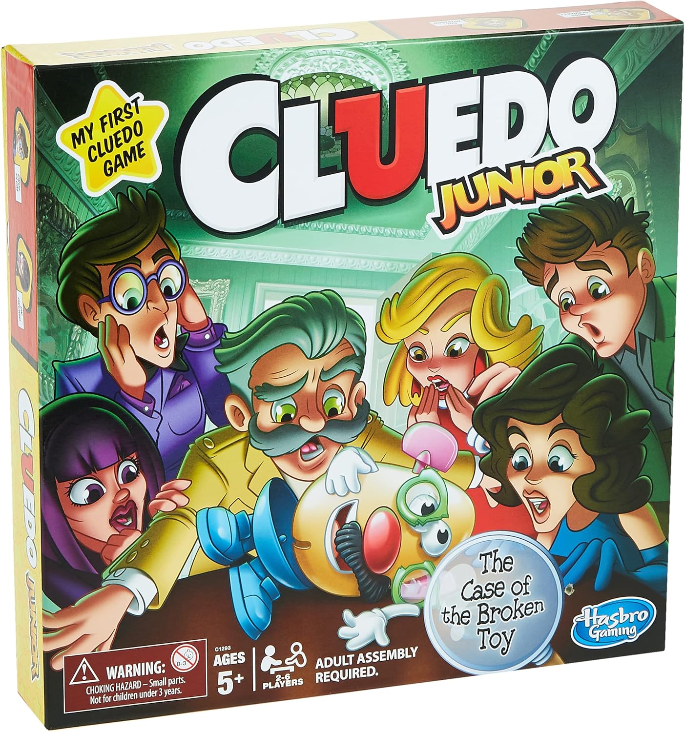 Hasbro Gaming Clue Junior Board Game Age 5+ for Kids Ages 5 and Up, Case of the Broken Toy, Classic Mystery Game for 2-6 Players,4.13 x 26.67 x 26.67 cm