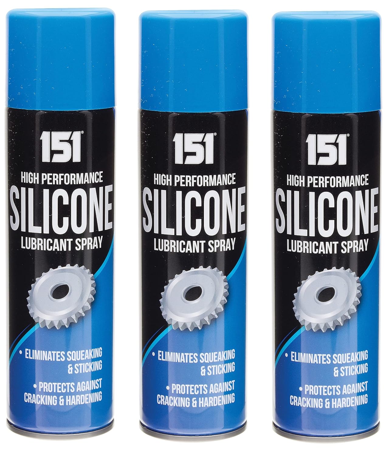 Silicone Lubricant Spray - 3 Pack, 200ml Each, Eliminates Squeaking & Sticking, Protects Against Cracking & Hardening