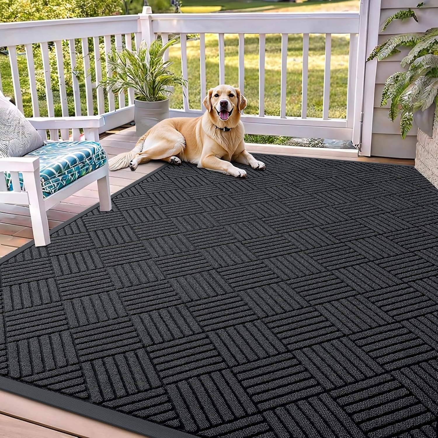 OLANLY Front Door Mat Outside Entrance 71x47, Waterproof Heavy-Duty Doormat