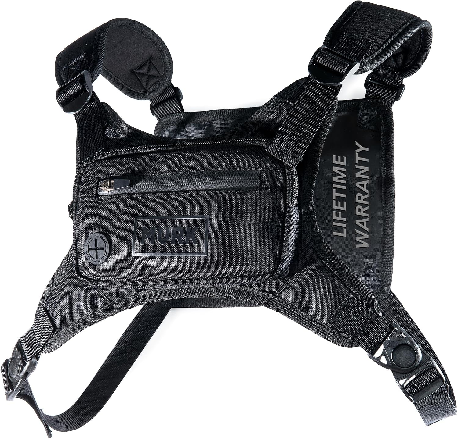 MVRK Water Resistant Chest Pack - Running Vest for Workouts, Running Phone Holder Extra Storage, Lightweight Running Pack