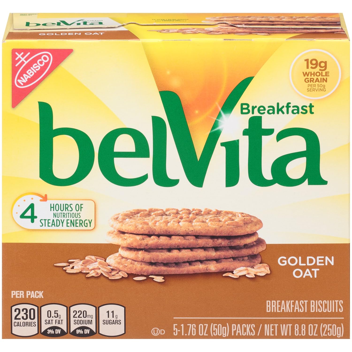belVita Breakfast Biscuits, Golden Oat Breakfast Biscuits, 8.8 oz