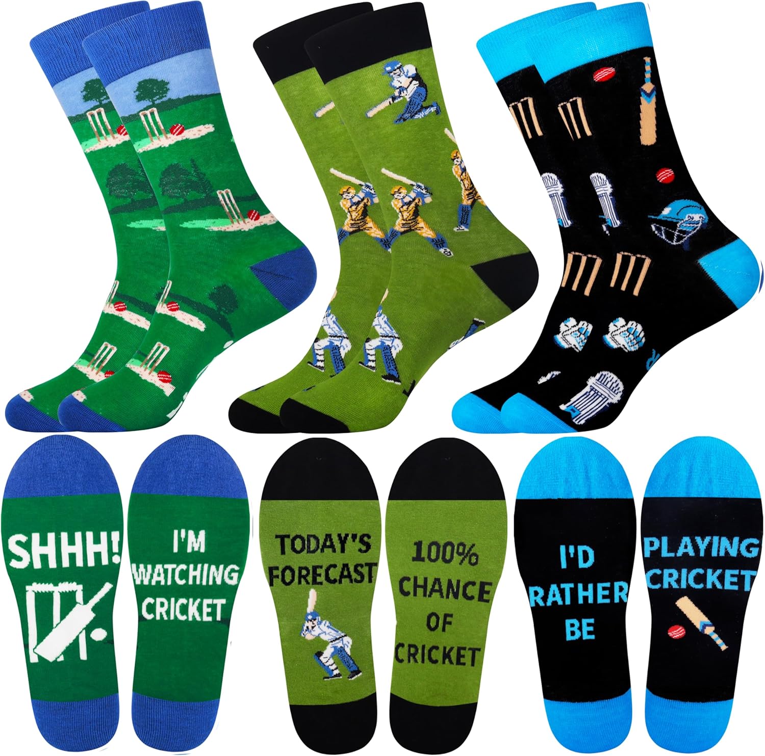 Belloxis Mens Socks 9-11 Multipack Funny Funky Fun Socks Calf Socks Dress Cotton Socks Gifts for Dad Gifts for Him