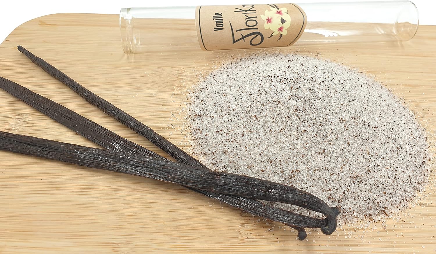 Vanilla sugar Florika Vanilla 100 g with Gourmet quality grounded vanilla bean – 100% organic for baking and sweetening