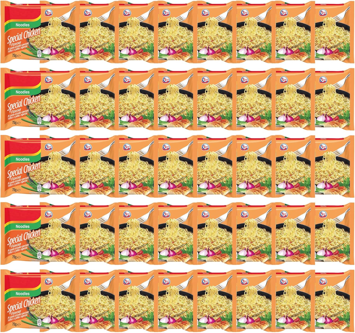 Instant Noodles Special Chicken - 75g (Pack of 40) | Authentic Indonesian Instant Noodles | Quick and Easy | Ready to Serve in Minutes