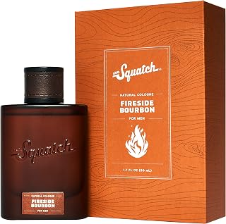 Dr. Squatch Fireside Bourbon Cologne - Natural cedarwood, clove, and patchouli fragrance inspired by Wood Barrel Bourbon Bar Soap