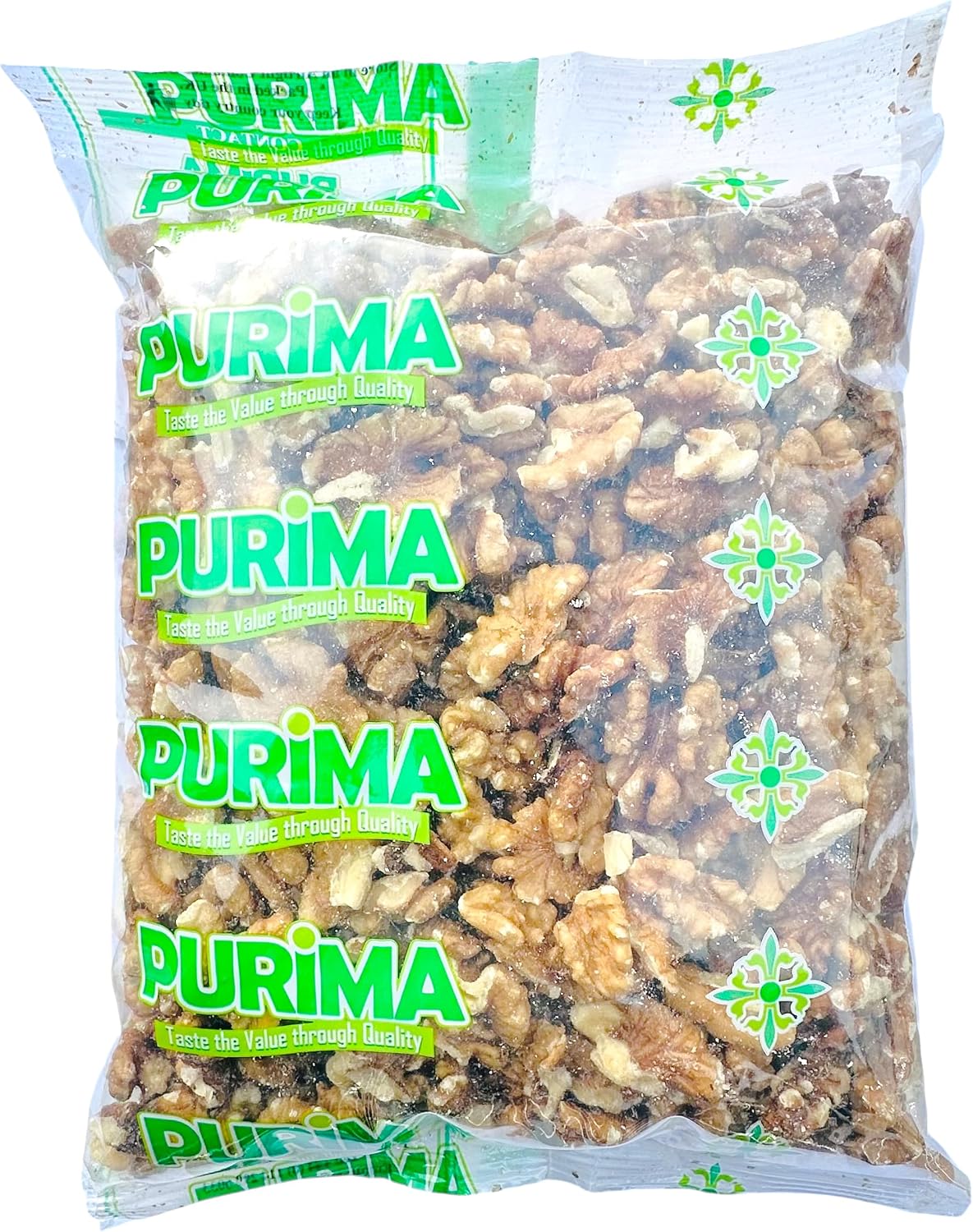 Broken Walnuts 1kg – Walnut Halves & Pieces – Wal Nut Small Large Piece Whole Fresh Halfs Natural Raw Nuts Bulk Californian Crushed for Snacking Baking Cooking Breakfast (Packaging May Vary) PURIMA