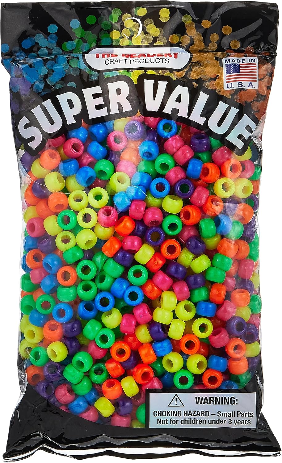 The Beadery 750V-077 Pony Beads 6x9mm 900/Pkg
