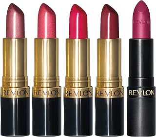 REVLON Lipstick Set, Super Lustrous 5 Piece Gift Set, Multi-Finish, Cream Pearl & Matte, Pack of 5