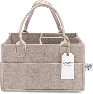 Parker Baby Diaper Caddy - Nursery Storage Bin and Car Organizer for Diapers and Baby Wipes - Oatmeal, Regular