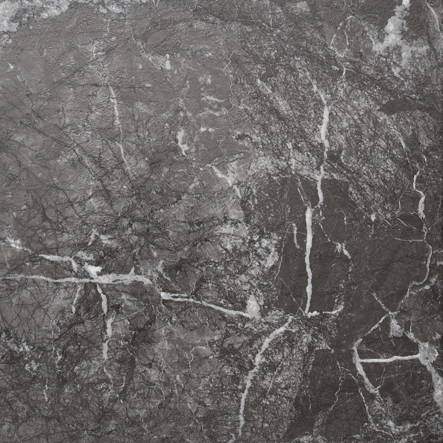 𝐍𝐎𝐕𝐄𝐂𝐑𝐀𝐅𝐓𝐎 Self Adhesive Vinyl Floor Tiles Pack of 30 Pieces Covers 59.92 ft² (5.57 m²) - Waterproof, Marble Black Peel and Stick Vinyl Flooring - Rectangular Tile 12"x24" (30.48x60.96cm)