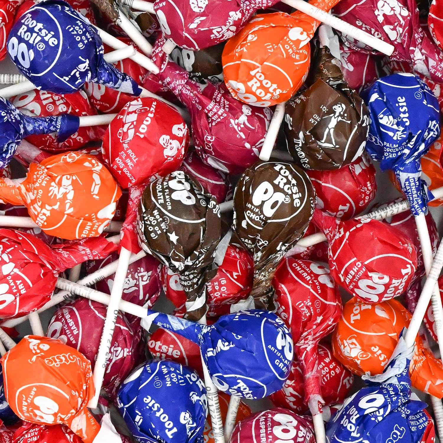 Classic Roll Pops with Chocolate Center, Bulk Bag (22 Count) – Assorted Fruit Flavors, Individually Wrapped Lollipops for Candy Buffets, Parties & Snacks