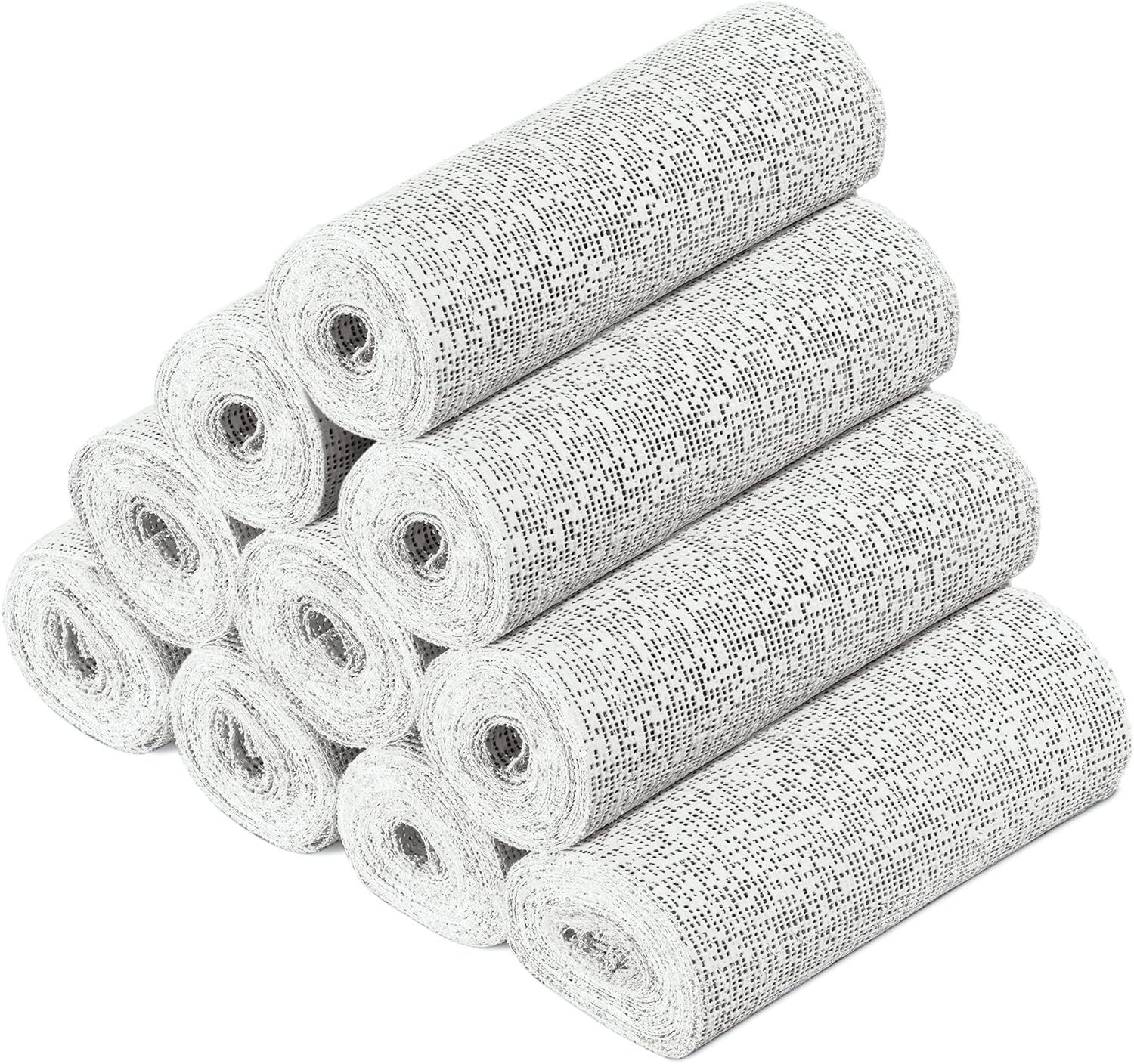 Navaris Plaster Cloth Rolls (L, Pack of 10) - Gauze Bandages for Body Casts, Plaster of Paris for Craft Projects, Belly Casting Kit Pregnancy - Easy Use Wrap Strips - 6" W x 118" L