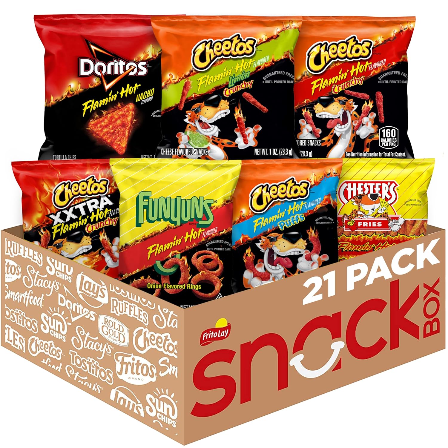 Frito-Lay Flamin' Hot Mix, Variety Pack (Pack of 21)