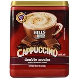 Hills Bros. Coffee Instant Cappuccino Double Mocha, 16-Ounce Jars (Pack of 6)