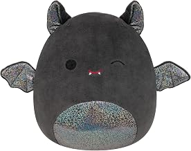 Squishmallows Original 8-Inch Emily Bat with Sparkly Ears and Belly - Medium-Sized Ultrasoft Official Jazwares Plush