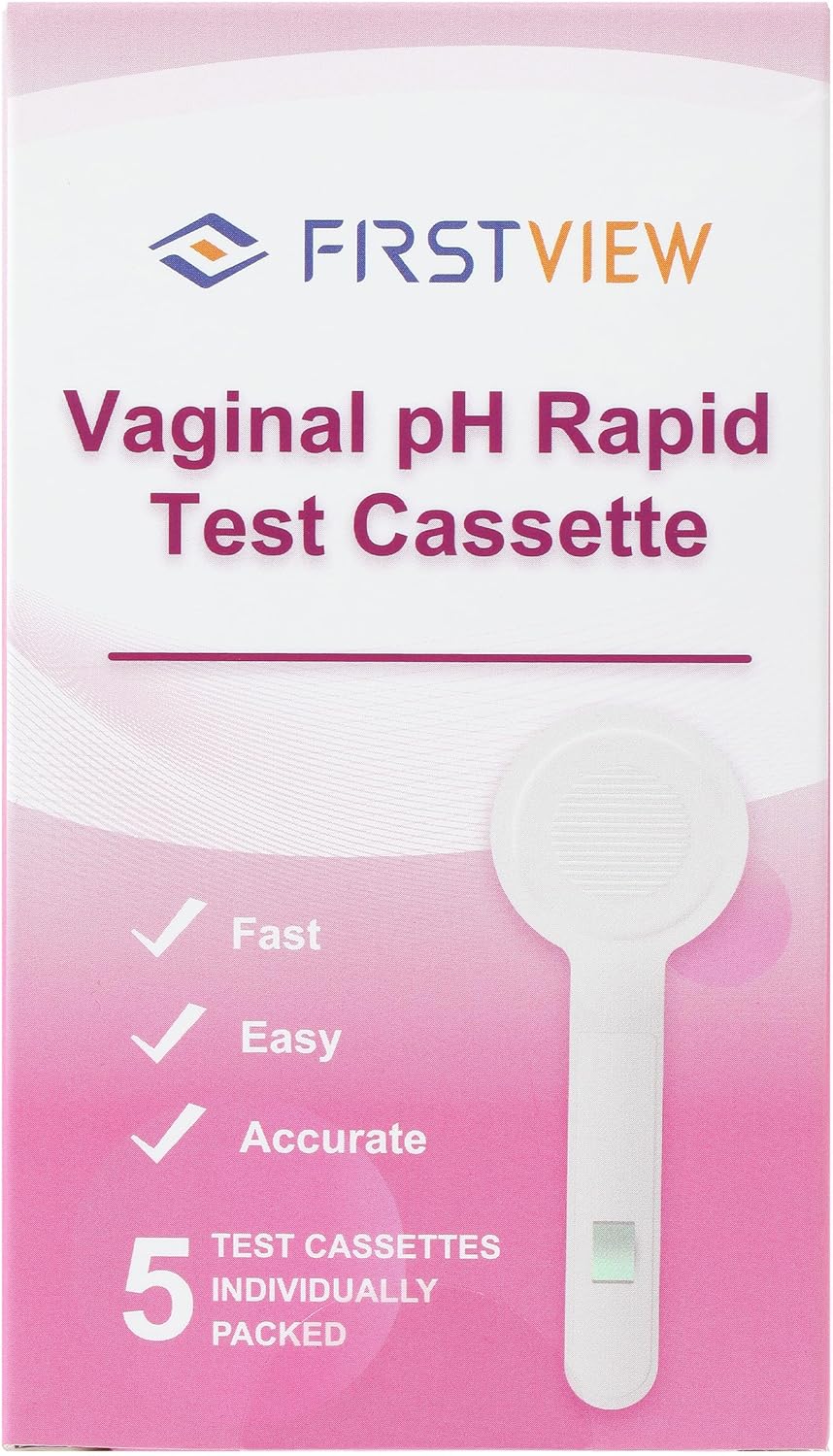 FIRSTVIEW Vaginal pH Test Strips, Feminine Health Vaginal pH Test Strips Kits for Bacterial Vaginitis, Trichomonas Vaginitis, pH Balance for Women (5pcs)