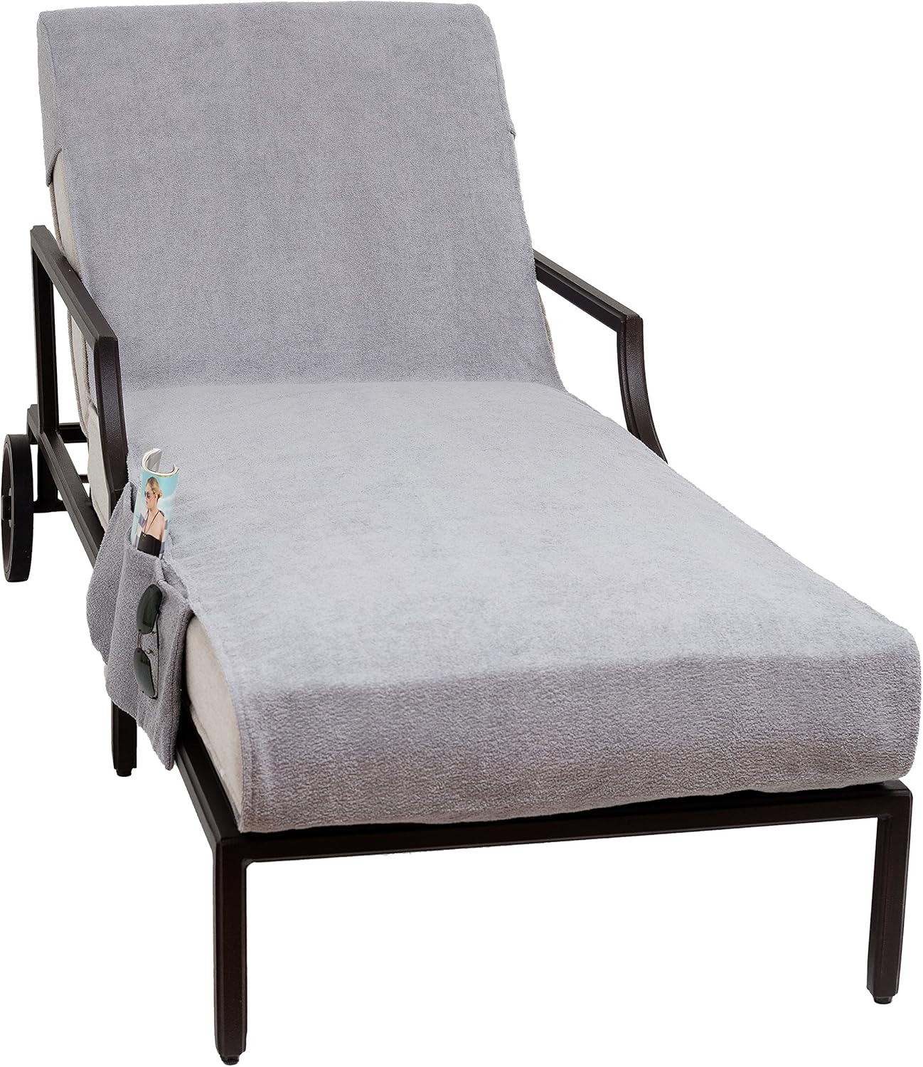 Linum Home Textiles CL95-SWP Chaise Lounge Cover, Grey