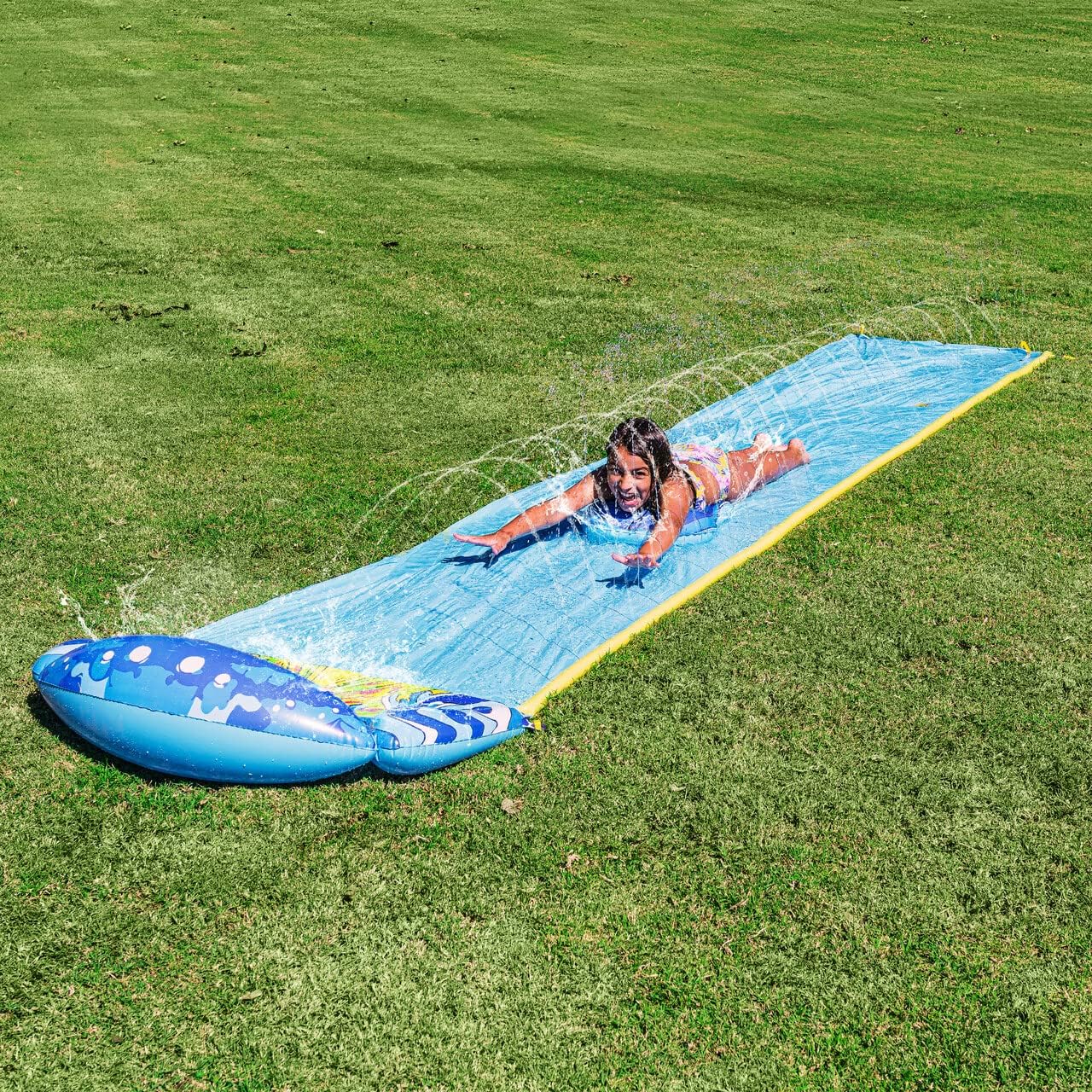JOYIN 19.2ft x 35.5in/584.2 Age 5+ * 90.1cm Slip and Slide Water Slide with 1 Bodyboard, Summer Toy with Build in Sprinkler for Backyard and Outdoor Water Toys Play