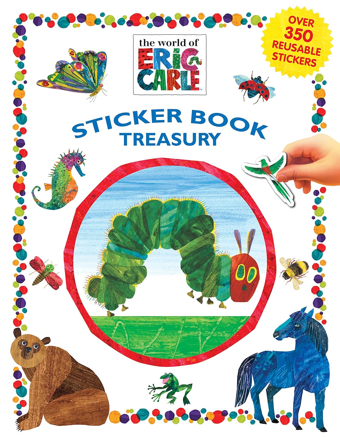 The World of Eric Carle Sticker Book Treasury - Activity Books for kids, 350 reusable stickers, 96 pages of fun