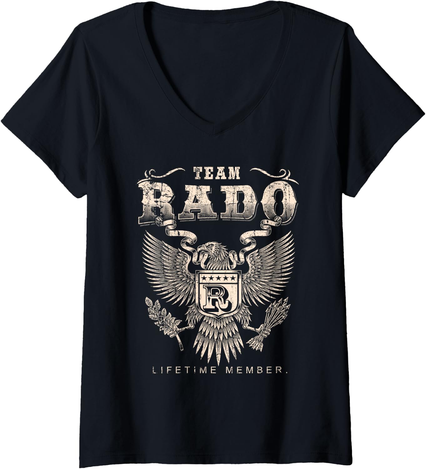 Womens Team Rado Lifetime Member - Rado Name V-Neck T-Shirt