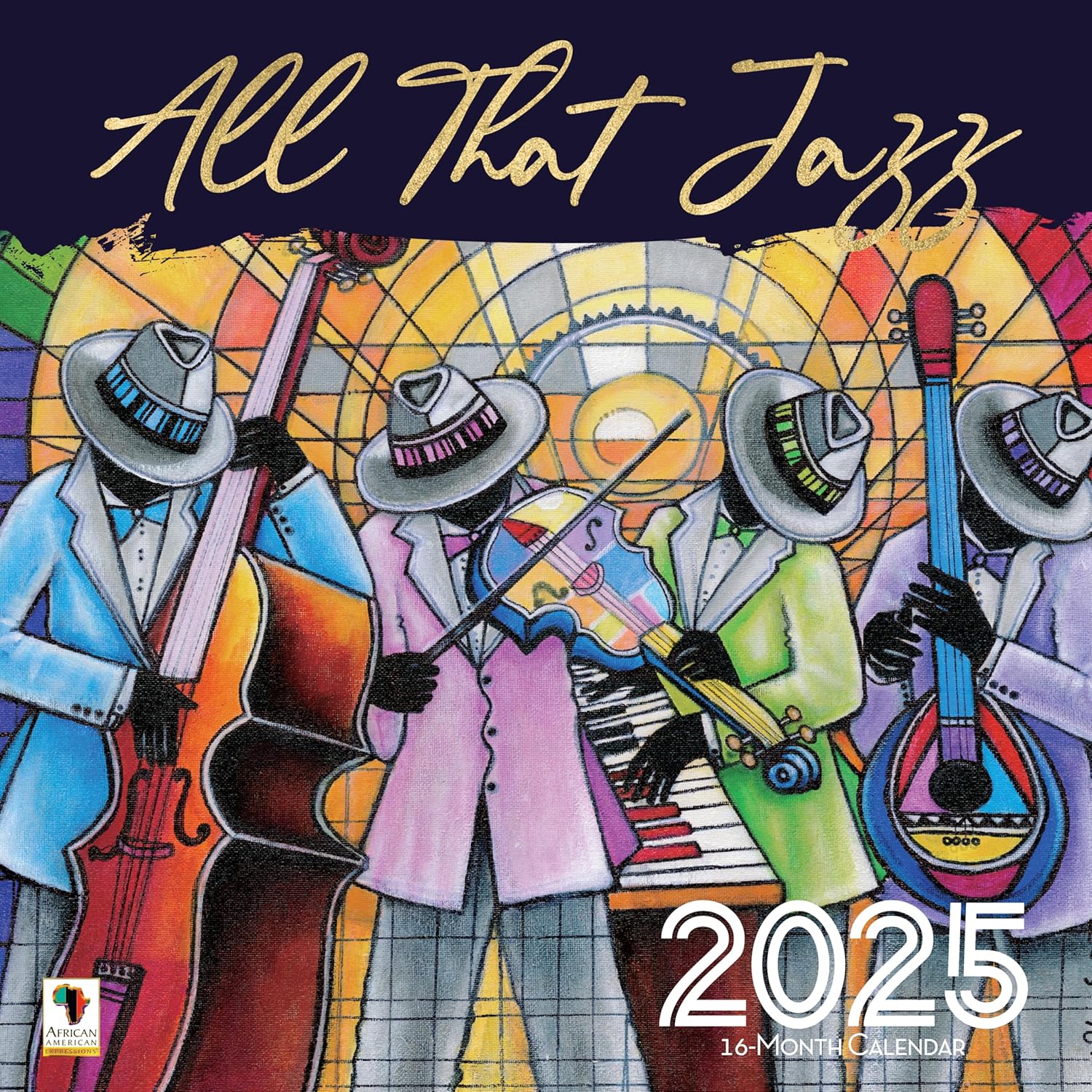 African American Expressions 2025 Wall Calendars - Monthly Calendars Celebrating Black Culture & History - 12x12 Hanging Calendar - 16 Months - All That Jazz Calendar
