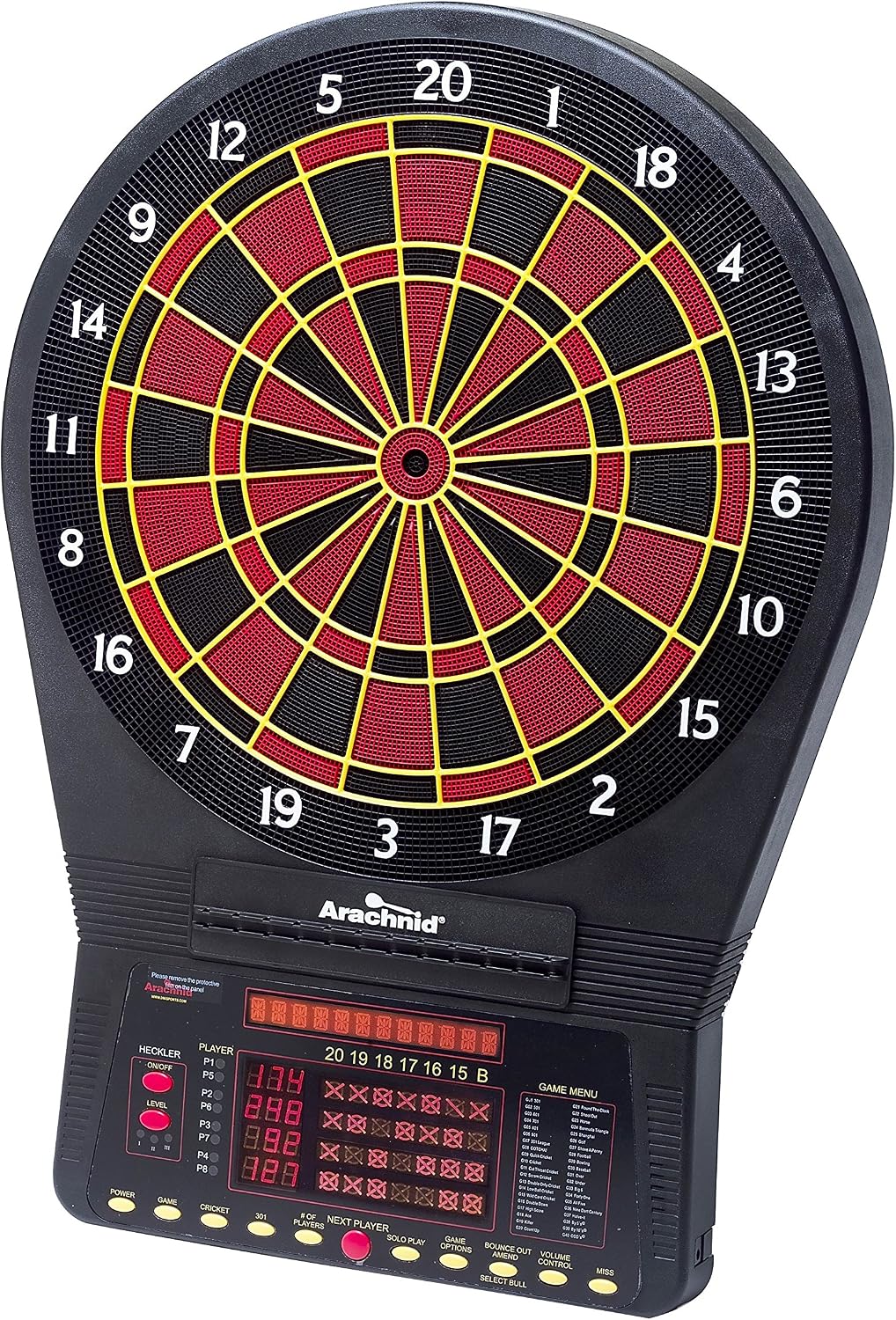 Arachnid Cricket Pro 800 Electronic Dartboard with NylonTough Segments for Improved Durability and Playability and Micro-Thin Segment Dividers for Reduced Bounce-Outs