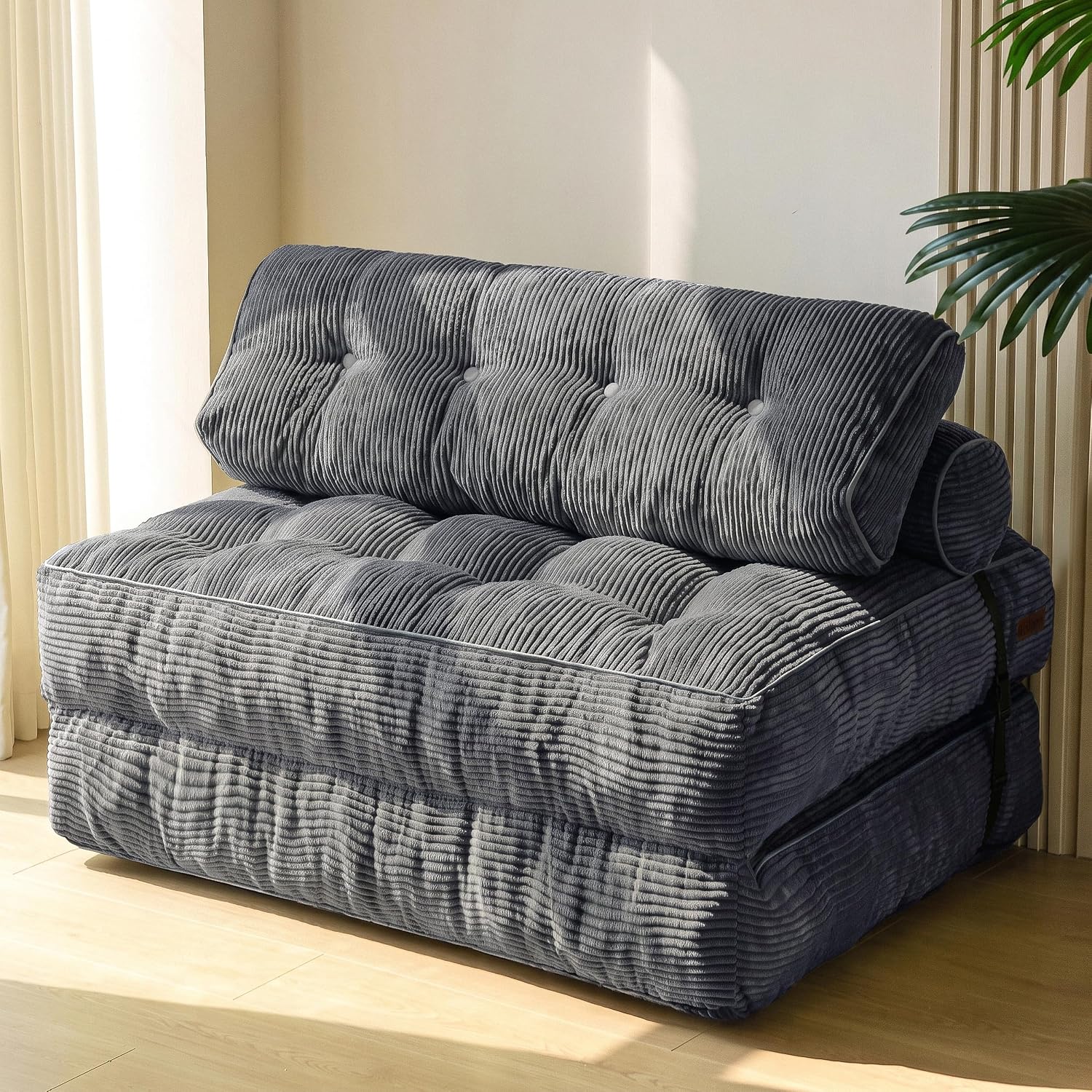 MAXYOYO Folding Sofa Bed, Convertible Chair Bed with Pillow