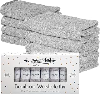 Sweet Child 8-Pack Baby Washcloths -Super Soft Rayon Washcloth, Baby Wash Cloths for Newborn,Infants and Kids, Bath Baby Towels, Body and Face Towel, Face Cloths for Washing Face