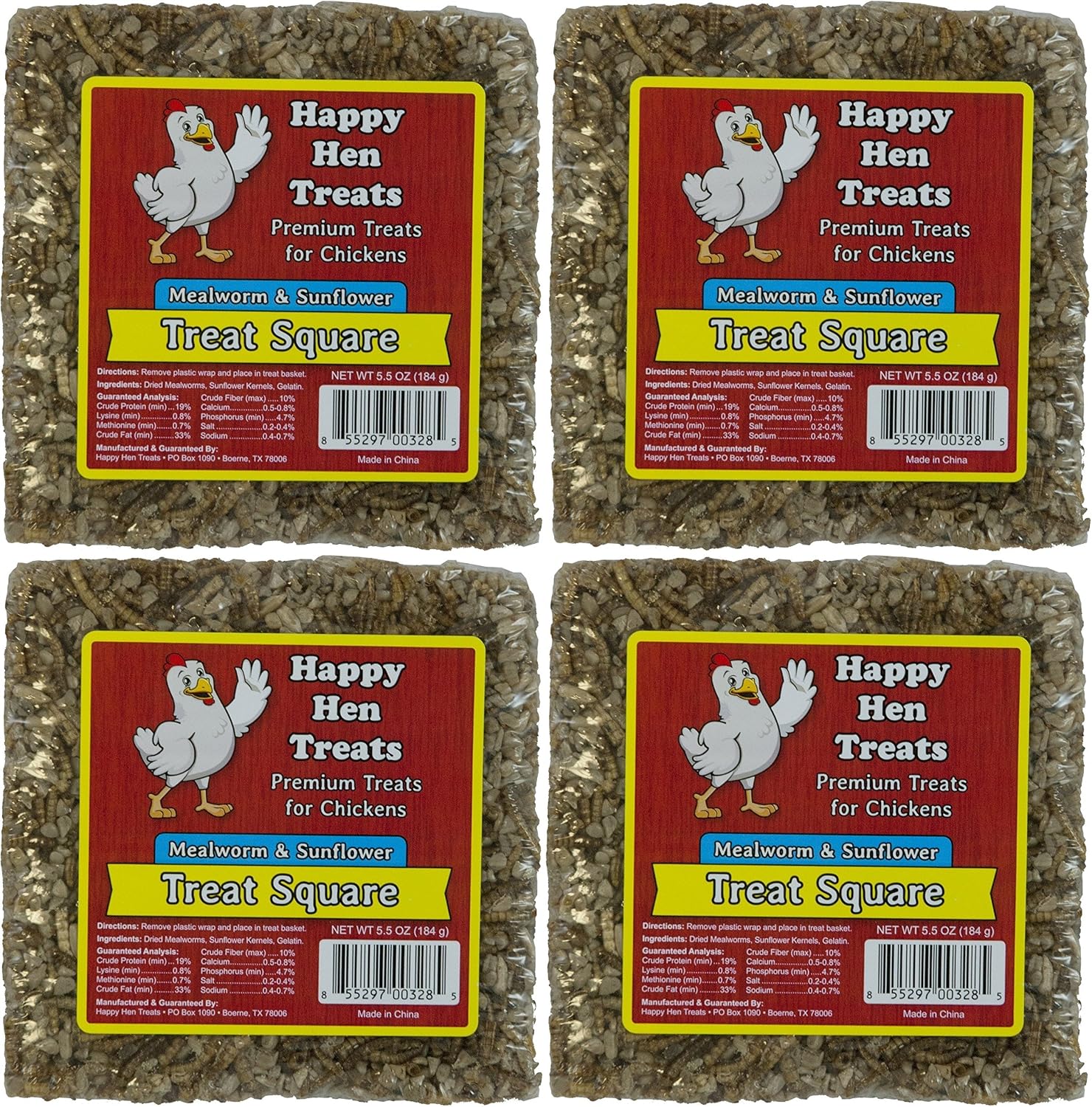 Happy Hen Treats Treat for Pets, Mealworm and Sunflower, 5.5-Ounce - 4 Pack
