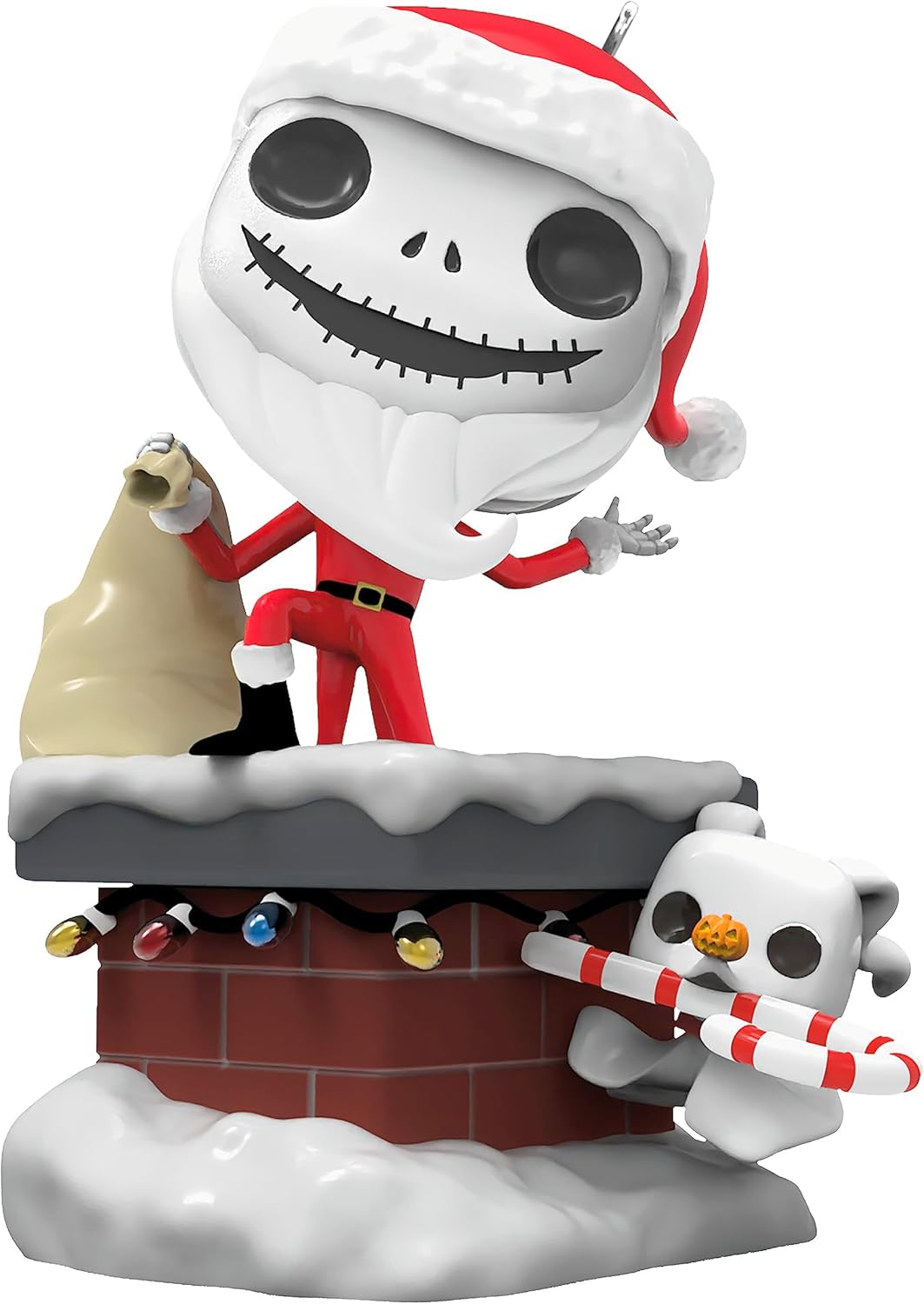 Hallmark Keepsake Christmas Ornament 2023, Disney Tim Burton's The Nightmare Before Christmas Jack Skellington and Zero Funko POP!, Gifts for Disney Fans