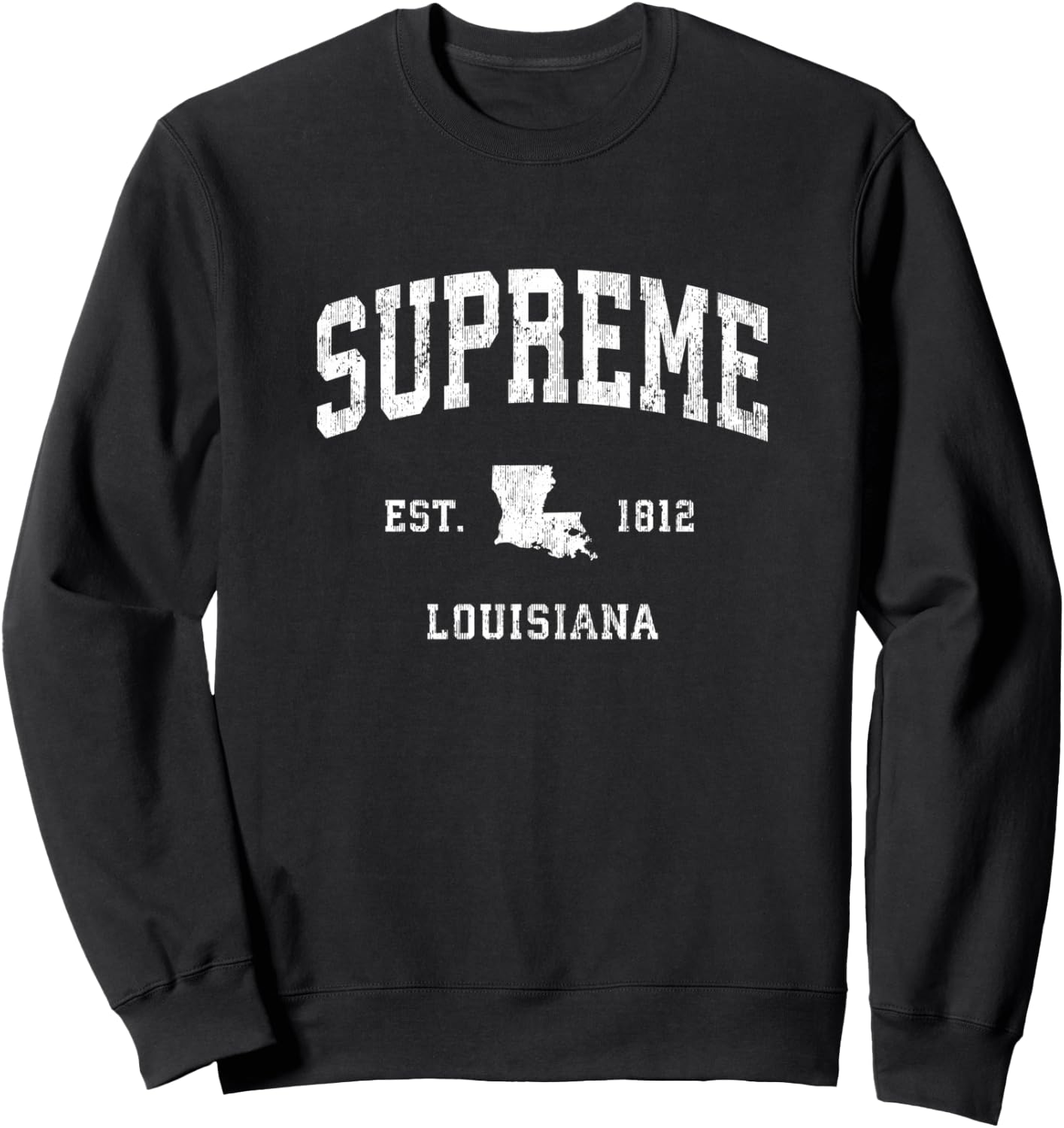 Supreme Louisiana LA Vintage Athletic Sports Design Sweatshirt
