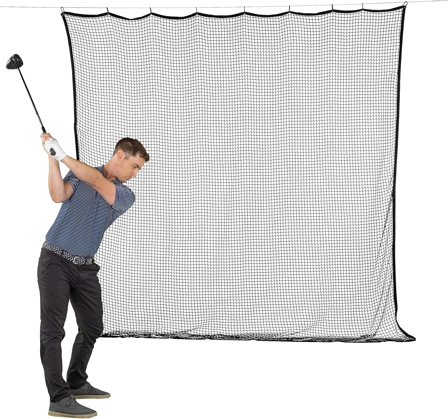 GoSports Sports Netting - 10 ft, 15ft, 20ft - Hitting Net for Golf, Baseball, Hockey, Soccer, LAX and More