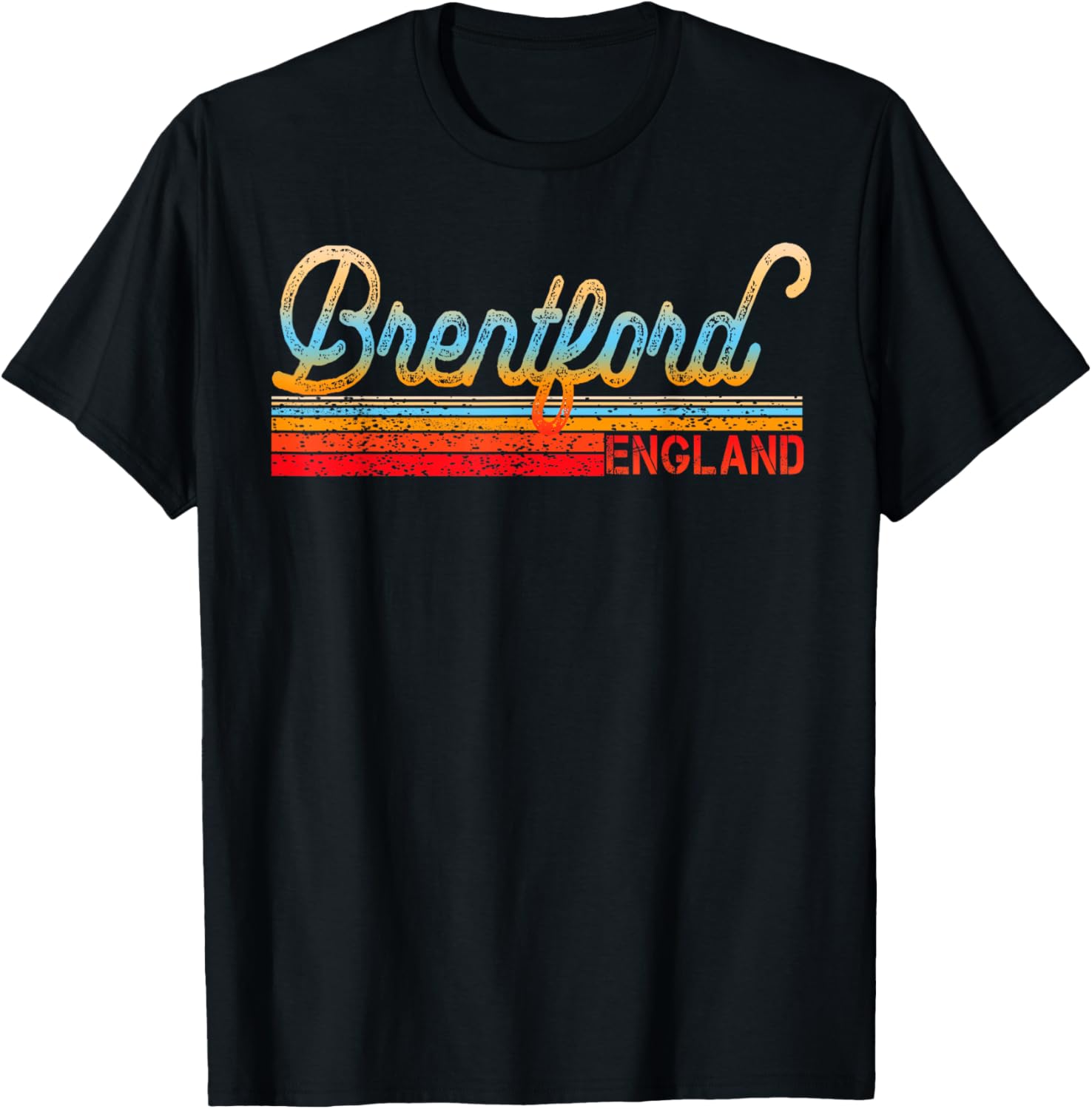 Retro Vintage Brentford- Vintage 80s Style Brentford England T-Shirt