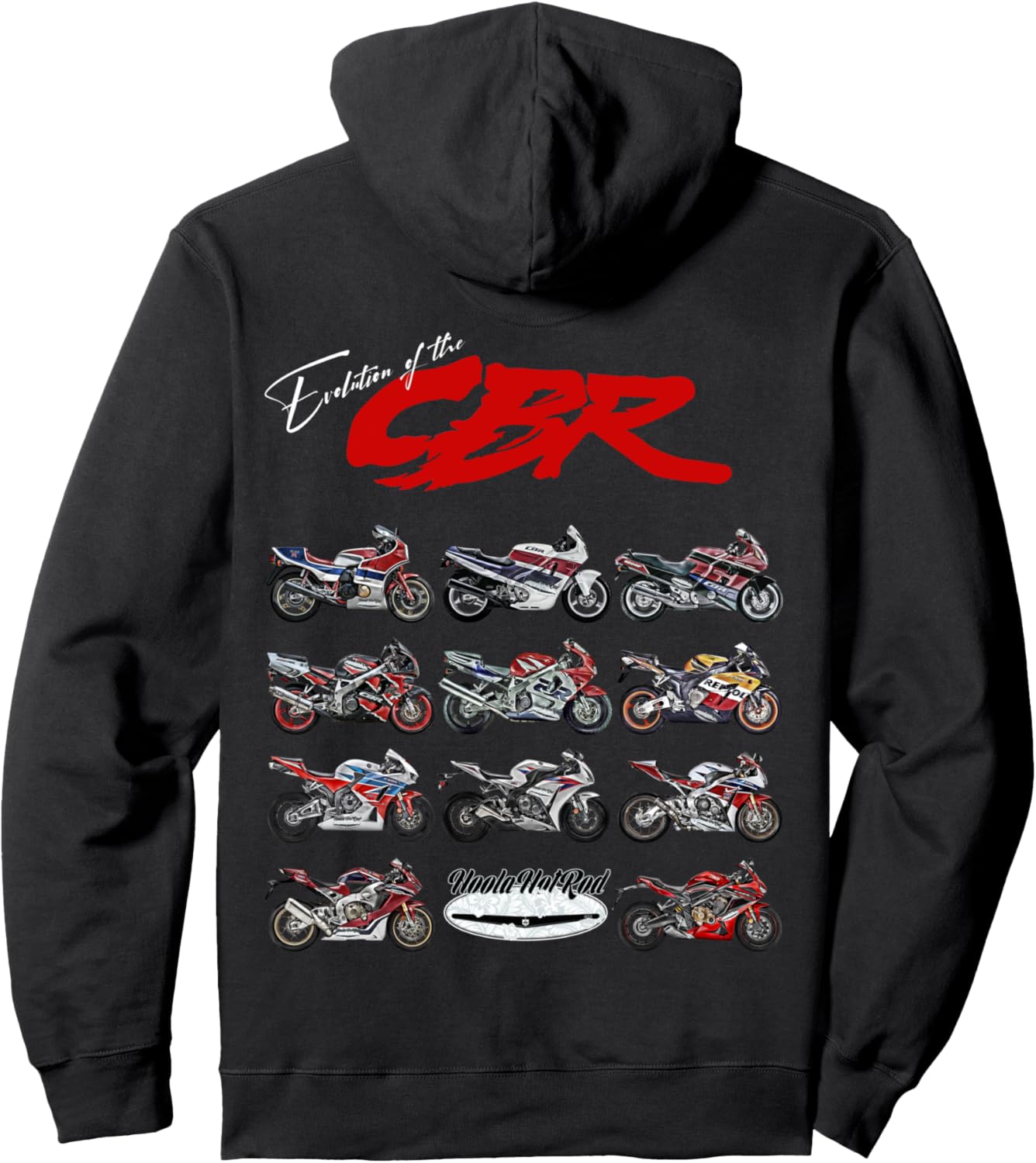 Evolution of the, CBR,Motorcycle,Motorbike,Biker,Sportsbike Pullover Hoodie