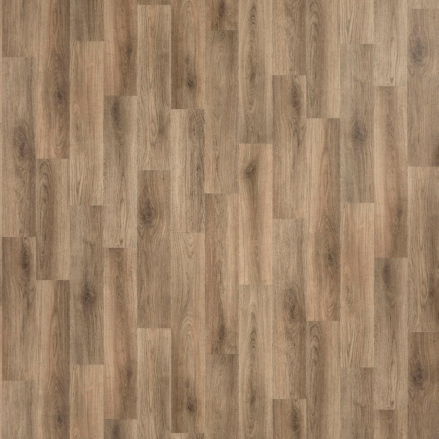 Reclaimed Wood Effect Vinyl Flooring Dark Oak Cushioned Lino Flooring Bathroom Kitchen Anti Slip Roll Oak Vinyl Sheet 2m 3m Width (Stilton Farmhouse Oak, 7.5m x 3m)
